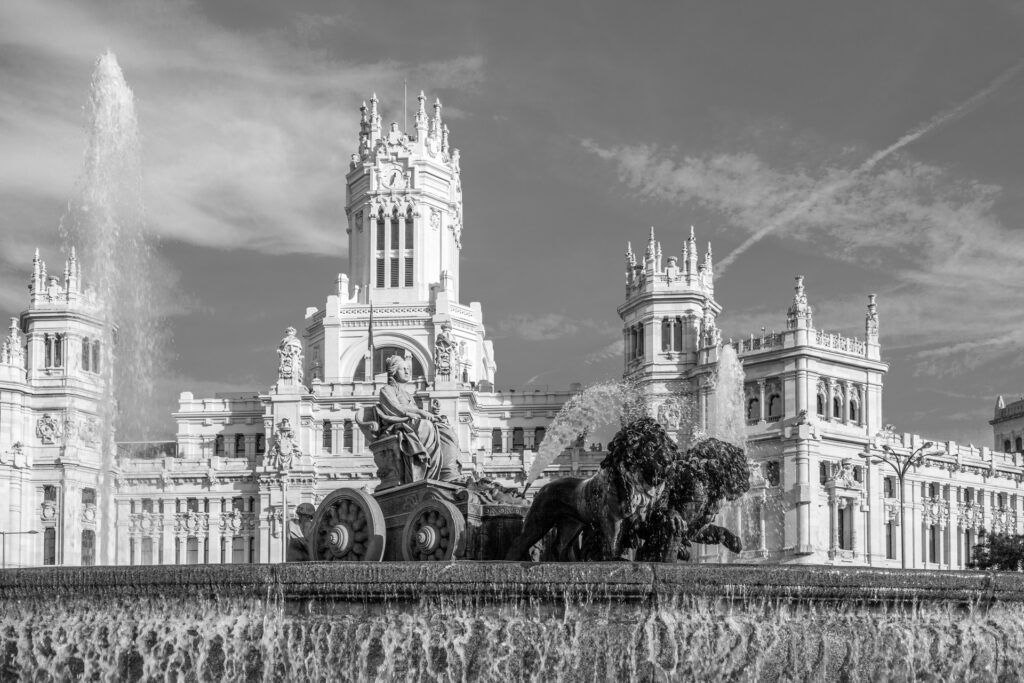 cibeles palace fountain plaza de cibeles madrid spain